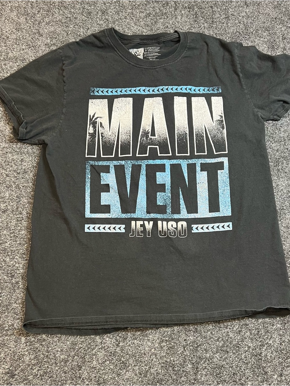 WWE Jey Uso YEET Main Event Men’s Large Black Wrestling Graphic T-Shirt